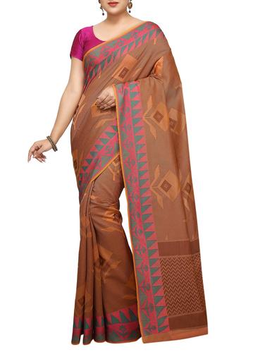 floral zari motif banarasi saree with blouse - 15737966 - Very Small Image - 1