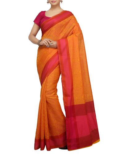 paisley zari motif banarasi saree with blouse - 15737971 - Very Small Image - 1