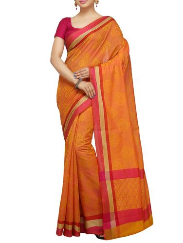 floral zari motif banarasi saree with blouse - 15737978 - Very Small Image - 1