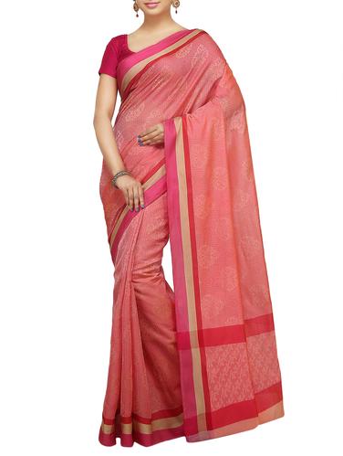 floral zari motif banarasi saree with blouse - 15737979 - Very Small Image - 1