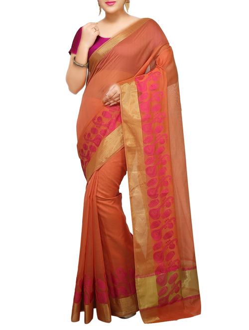 conversational zari border banarasi saree with blouse - 15737985 - Very Small Image - 1
