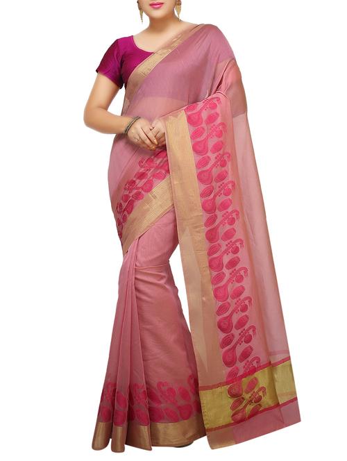 conversational zari border banarasi saree with blouse - 15737986 - Standard Image - 1