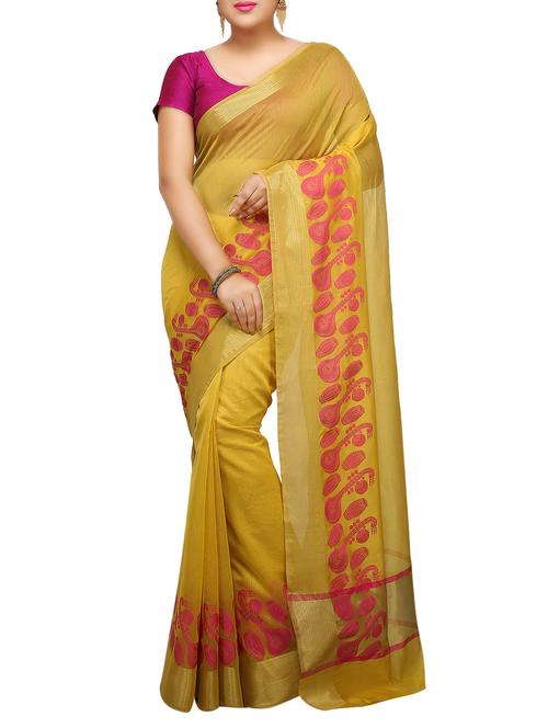 conversational zari border banarasi saree with blouse - 15737988 - Standard Image - 1