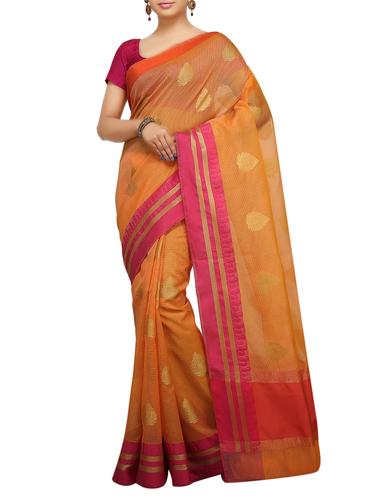 zari motif banarasi saree with blouse - 15737989 - Very Small Image - 1