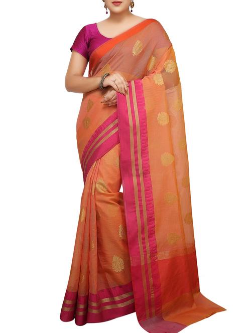 zari motif banarasi saree with blouse - 15737991 - Standard Image - 1