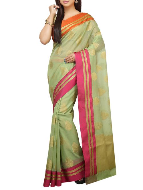 zari motif banarasi saree with blouse - 15738004 - Standard Image - 1