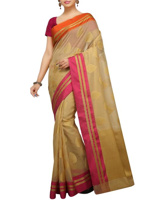 zari motif banarasi saree with blouse - 15738006 - Standard Image - 1