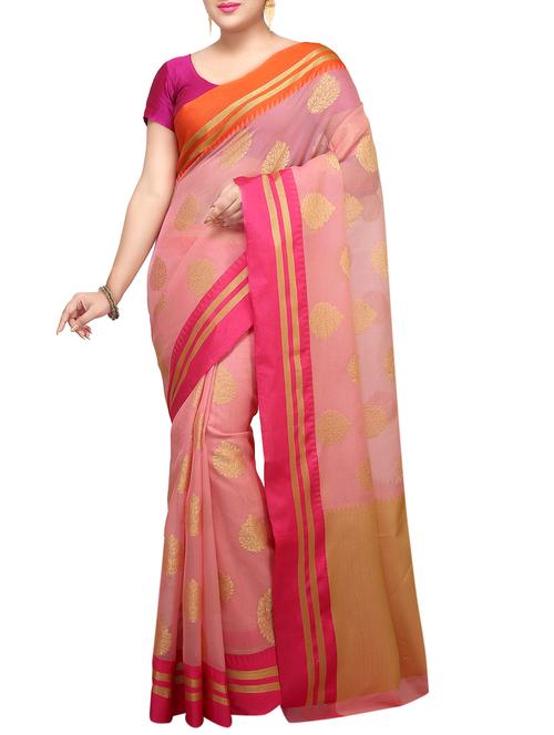 zari motif banarasi saree with blouse - 15738015 - Standard Image - 1