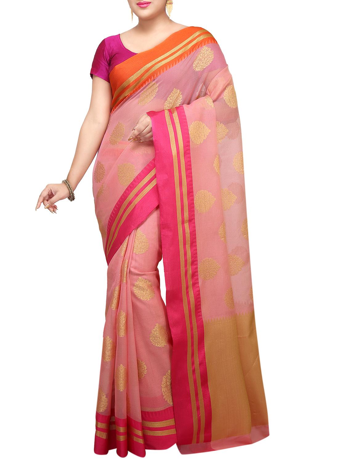 zari motif banarasi saree with blouse - 15738015 - Zoom Image - 1