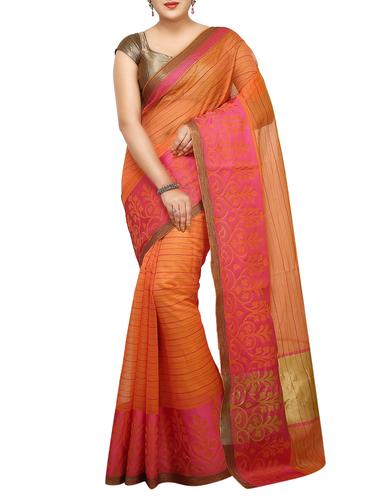 gold zari pallu banarasi saree with blouse - 15738033 - Very Small Image - 1