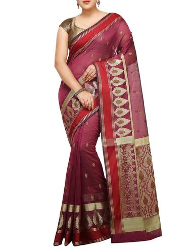 zari motif banarasi saree with blouse - 15738038 - Very Small Image - 1