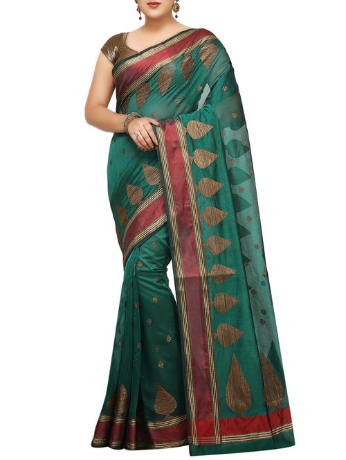 zari motif banarasi saree with blouse - 15738040 - Standard Image - 1