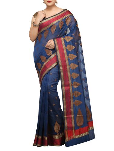 zari motif banarasi saree with blouse - 15738043 - Very Small Image - 1