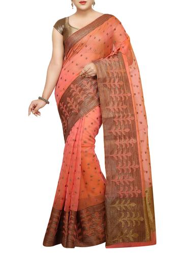 zari motif banarasi saree with blouse - 15738060 - Very Small Image - 1