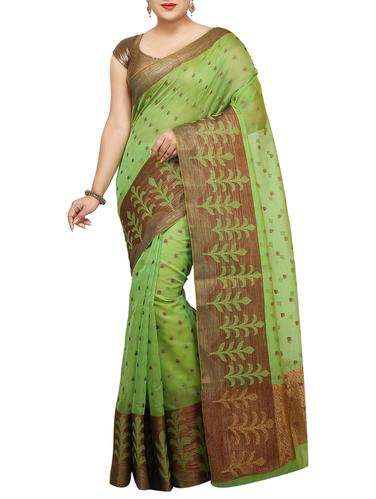 zari motif banarasi saree with blouse - 15738061 - Very Small Image - 1