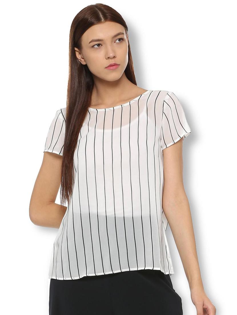 keyhole back striped top - 15738083 - Zoom Image - 1
