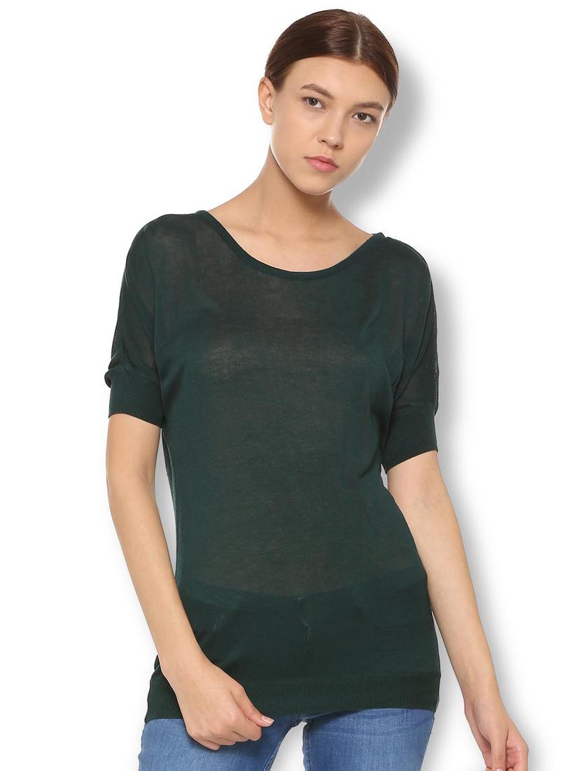 ribbed edge short sleeved top - 15738088 - Zoom Image - 1