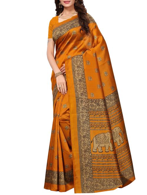 kalamkari mysore silk saree with blouse - 15738101 - Standard Image - 1