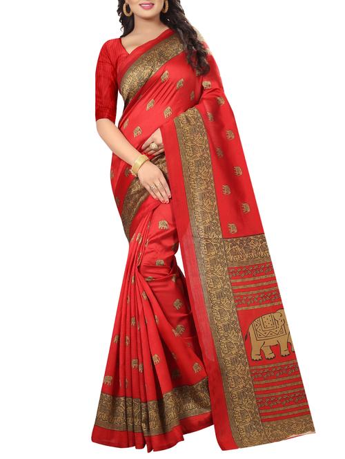 kalamkari mysore silk saree with blouse - 15738102 - Standard Image - 1