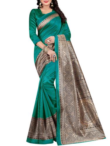 warli border mysore silk saree with blouse - 15738145 - Very Small Image - 1