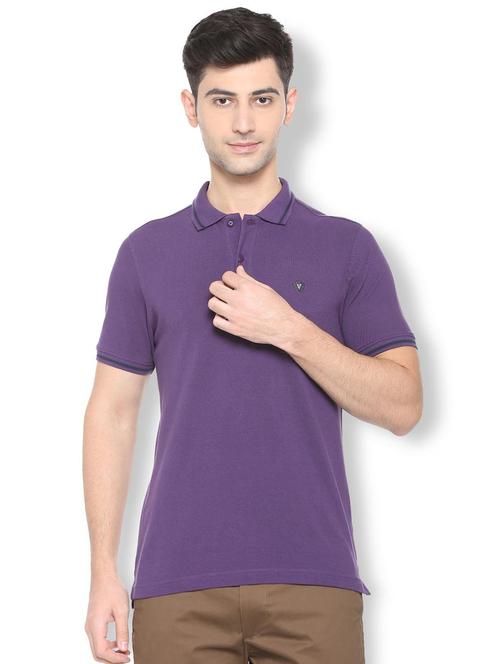 purple cotton polo t-shirt - 15738157 - Standard Image - 1