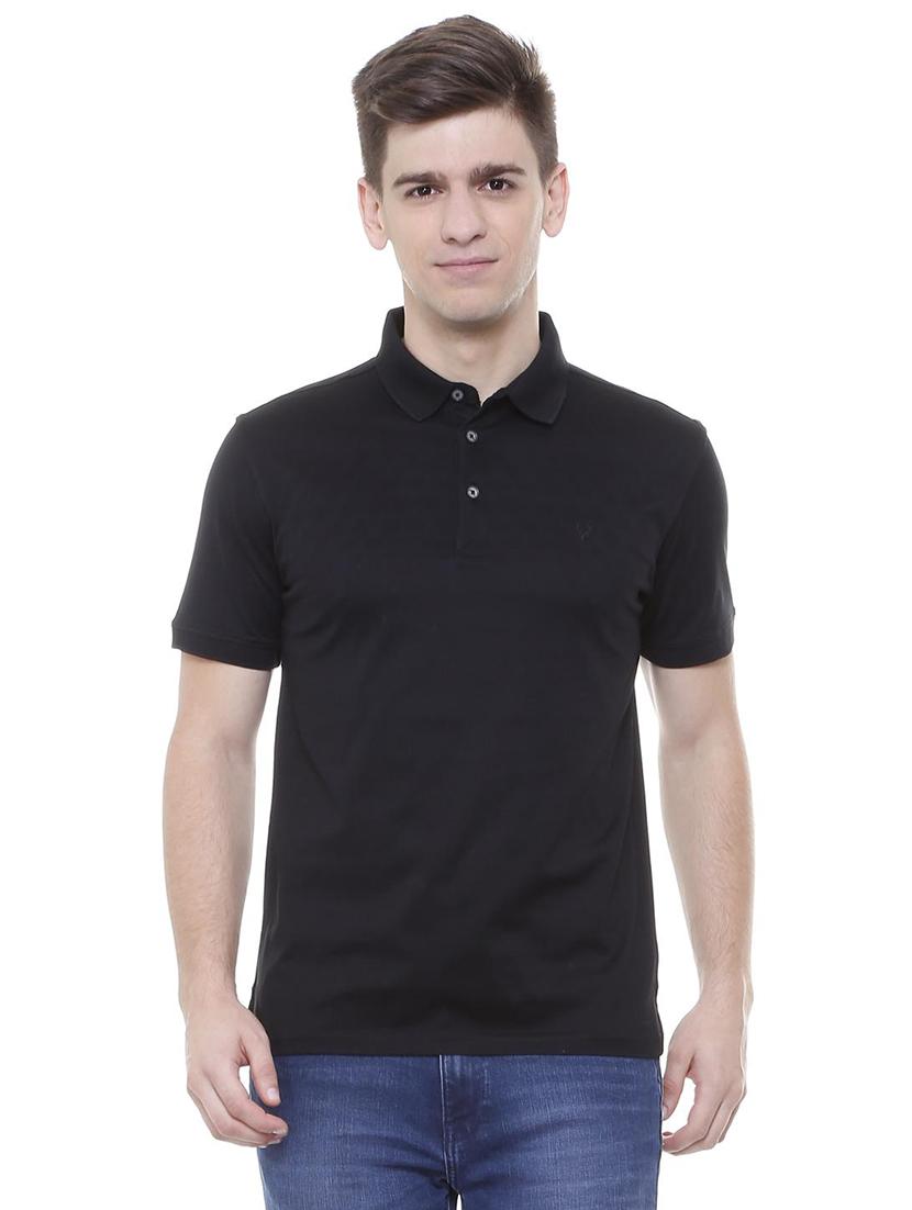 black cotton polo t-shirt - 15738163 - Zoom Image - 1