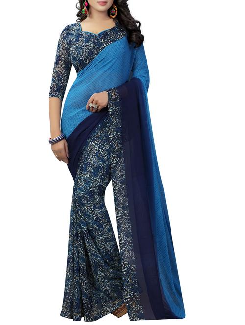 paisley half & half saree with blouse - 15738184 - Standard Image - 1
