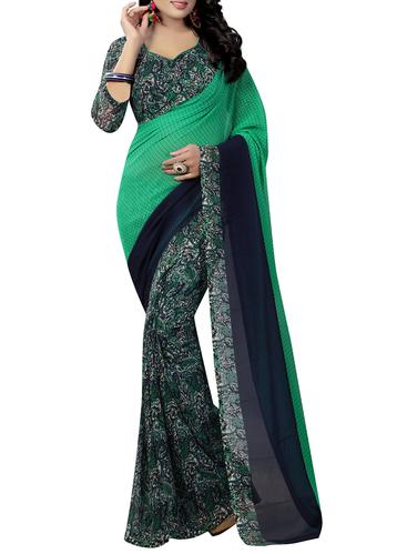 paisley half & half saree with blouse - 15738185 - Very Small Image - 1