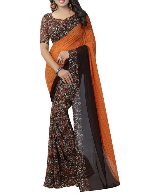 paisley half & half saree with blouse - 15738186 - Standard Image - 1