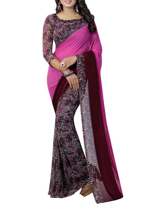 paisley half & half saree with blouse - 15738187 - Standard Image - 1