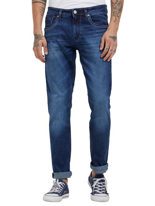 blue cotton washed jeans - 15738436 - Standard Image - 1