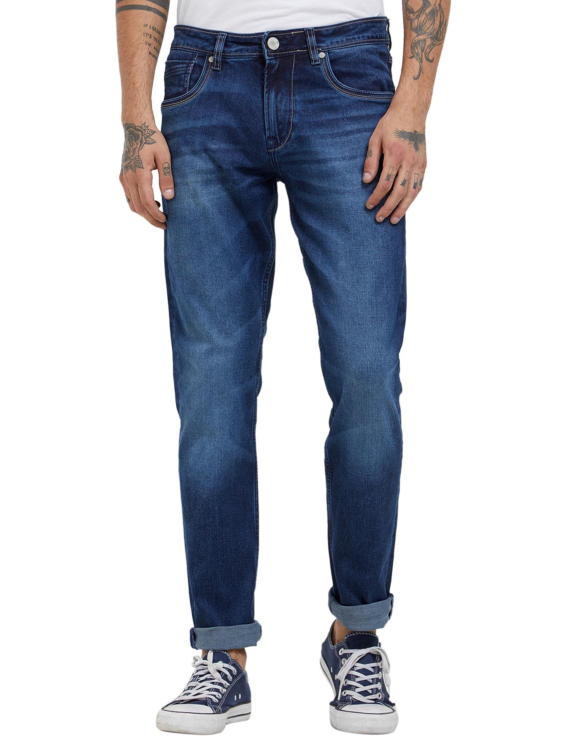 blue cotton washed jeans - 15738436 - Zoom Image - 1