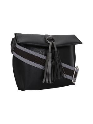 black leatherette (pu) regular sling bag - 15738578 - Standard Image - 4