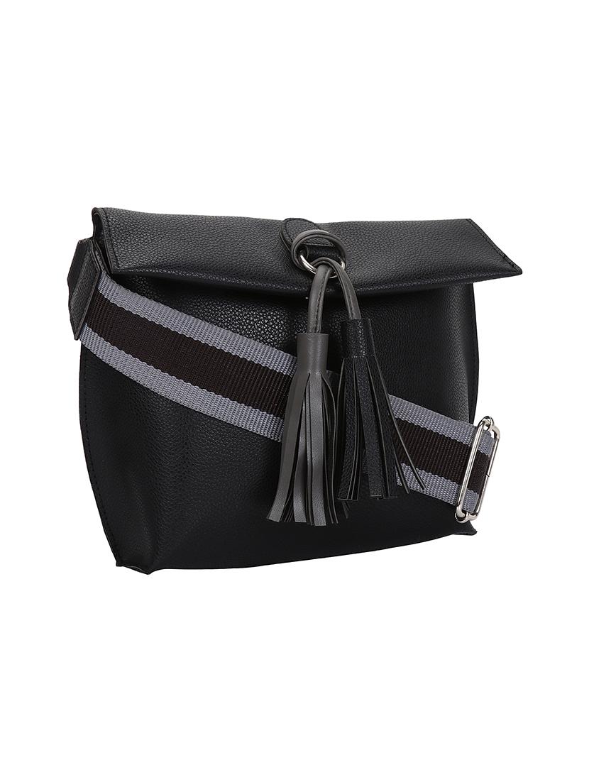 black leatherette (pu) regular sling bag - 15738578 - Zoom Image - 4