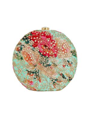 green cotton polyester blend box clutch - 15738586 - Standard Image - 2