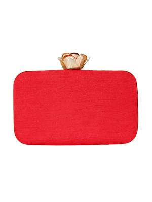 red cotton polyester blend box clutch - 15738587 - Standard Image - 2