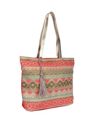 red cotton regular handbag - 15738594 - Standard Image - 4