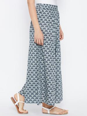 elasticated waist flared palazzo - 15738730 - Standard Image - 2