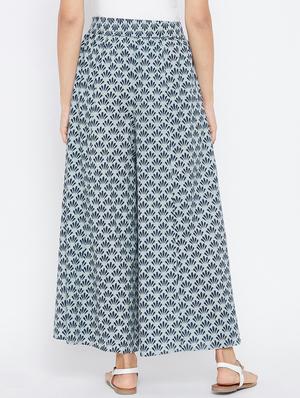 elasticated waist flared palazzo - 15738730 - Standard Image - 3