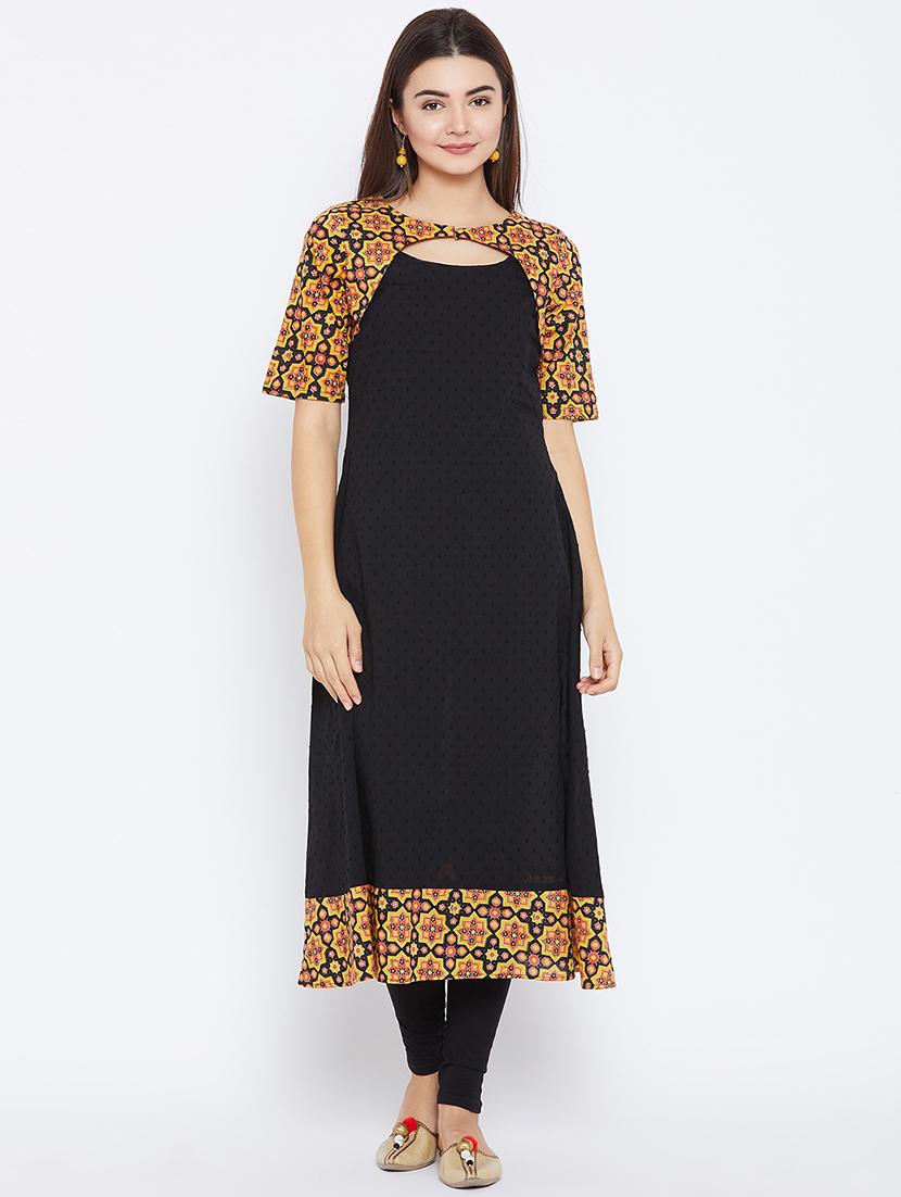 A-line printed kurta - 15738751 - Zoom Image - 1
