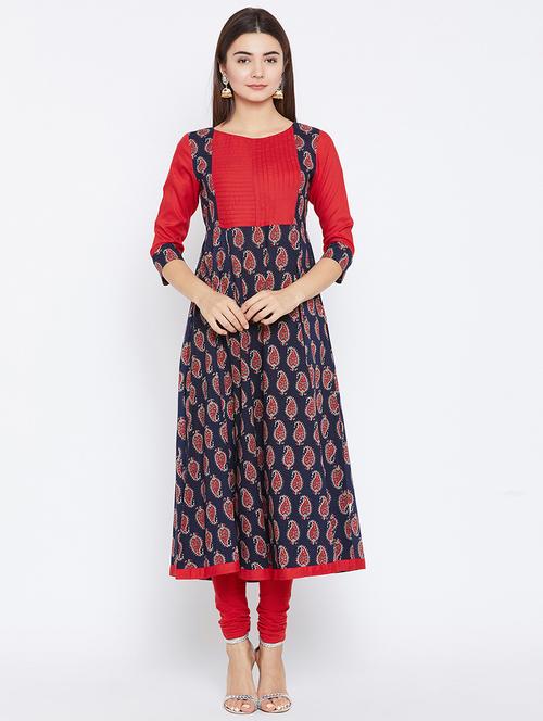 Paisley anarkali kurta - 15738752 - Standard Image - 1