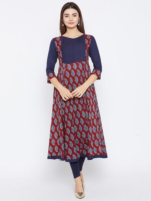 Paisley anarkali kurta - 15738753 - Standard Image - 1