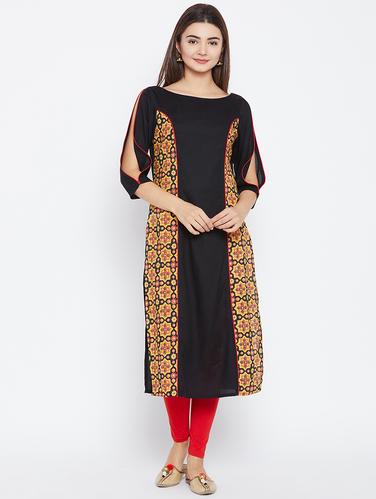 Princess cut straight kurta - 15738774 - Very Small Image - 1