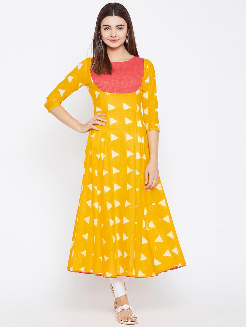 Geometrical flared kurta - 15738775 - Zoom Image - 1
