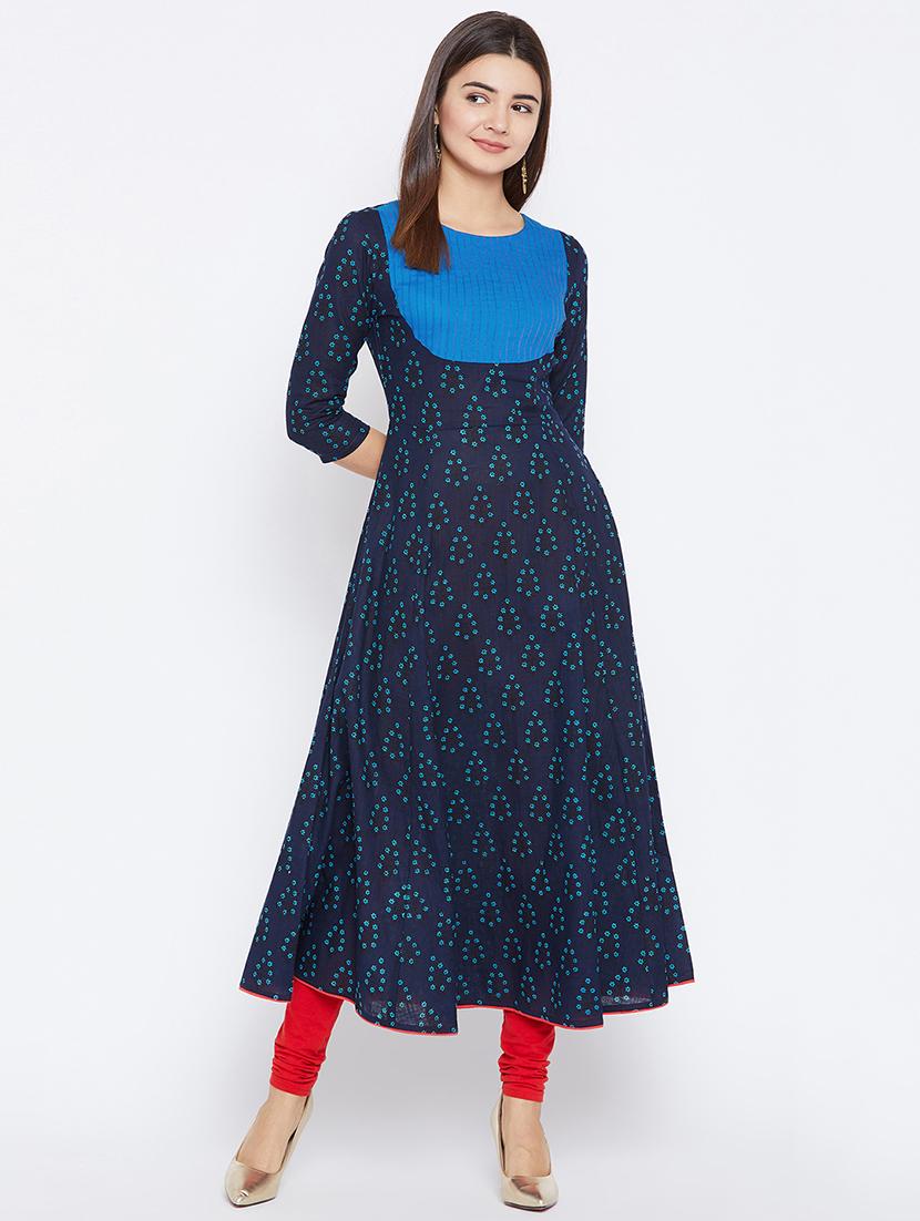 Printed flared kurta - 15738778 - Zoom Image - 1