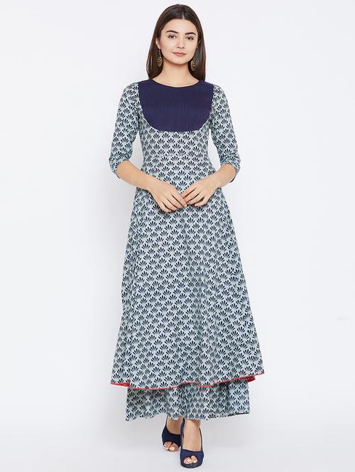 Flared printed kurta - 15738779 - Standard Image - 1
