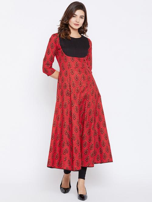 Flared printed kurta - 15738782 - Standard Image - 1