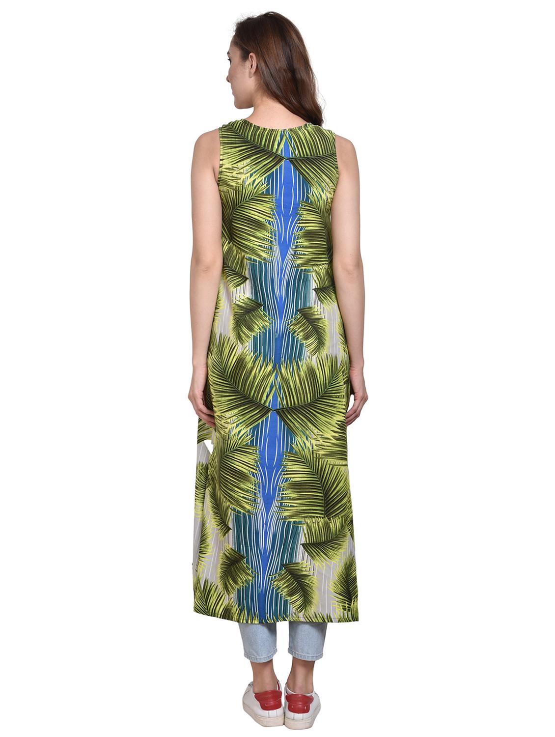 green polyester regular tunic - 15738809 - Zoom Image - 3
