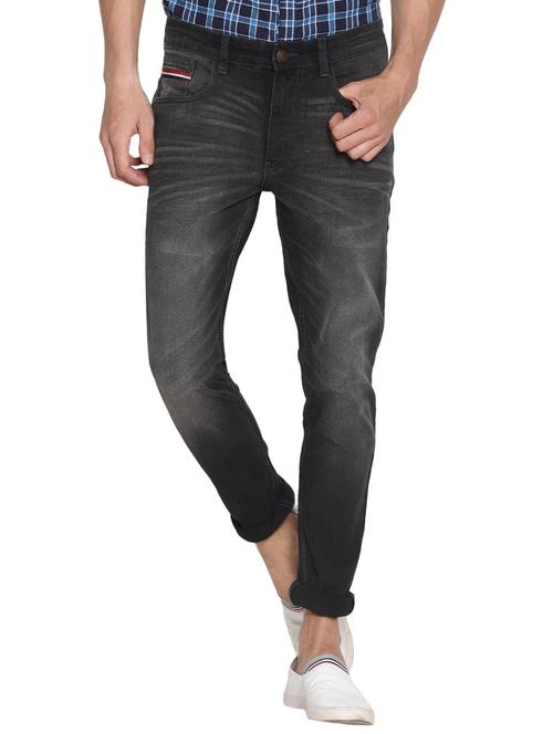 black cotton washed jeans - 15738812 - Standard Image - 1
