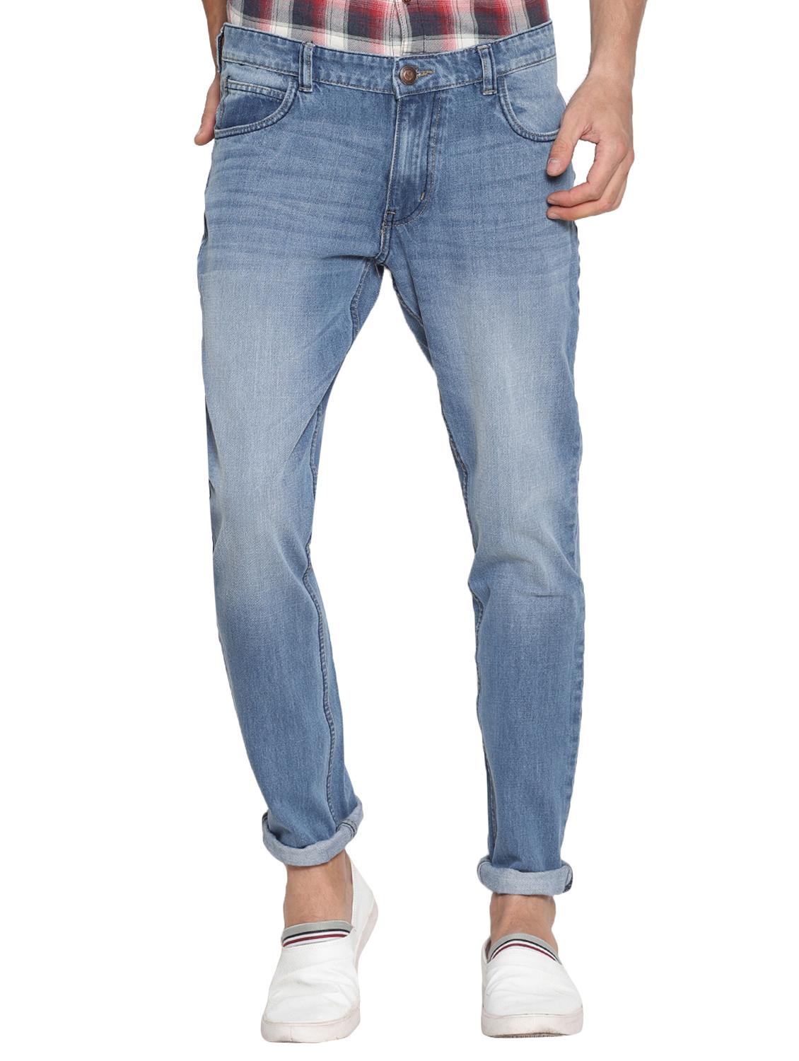 blue cotton washed jeans - 15738817 - Zoom Image - 1
